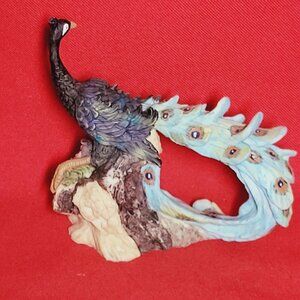 Resin Peacock Hand Painted Figurine
